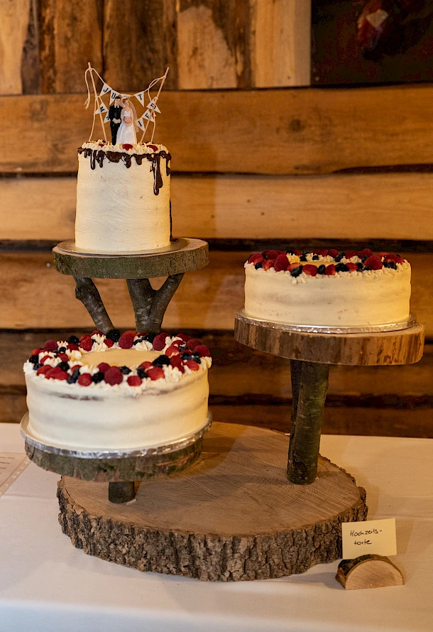 Hochzeitstorte mal anders mit drei individuellen Torten